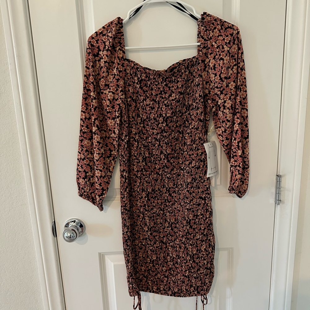 Jessica Simpson Pink Floral Long Sleeve Dress